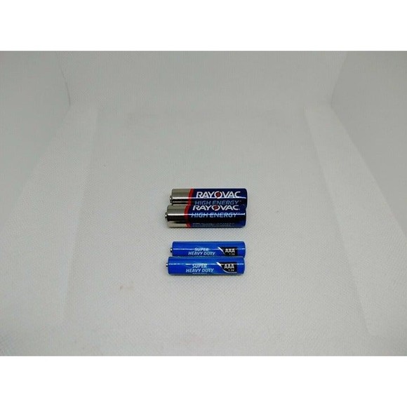 4 Count Rayovac/Super HeavyDuty AAA/AA 1.5V Alkaline Non-Rechargeable Batteries - Picture 1 of 4